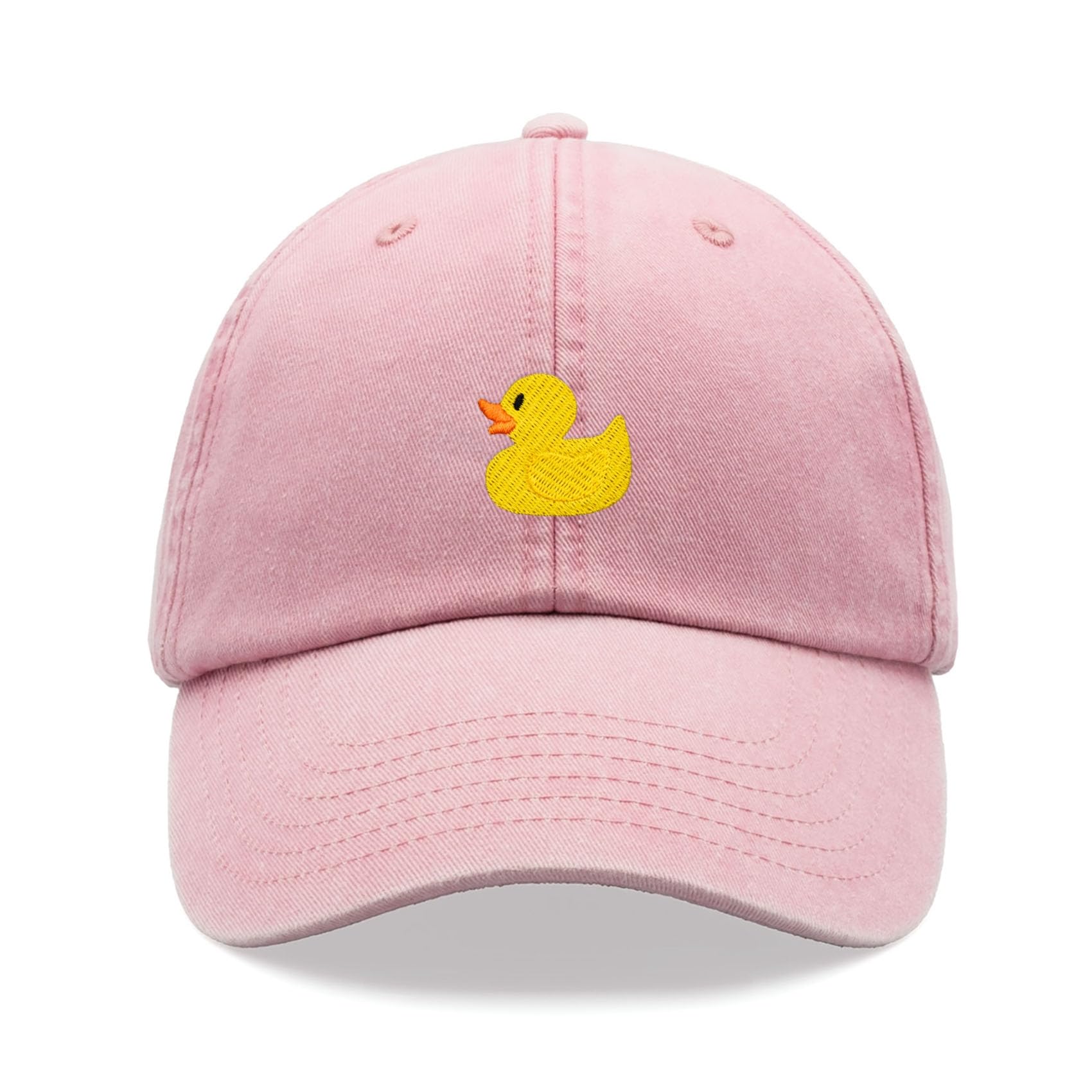 Cap Base Unisex Pink Yellow Rubber Duck Baseball Cap Vintage Washed Dad Hat Adjustable