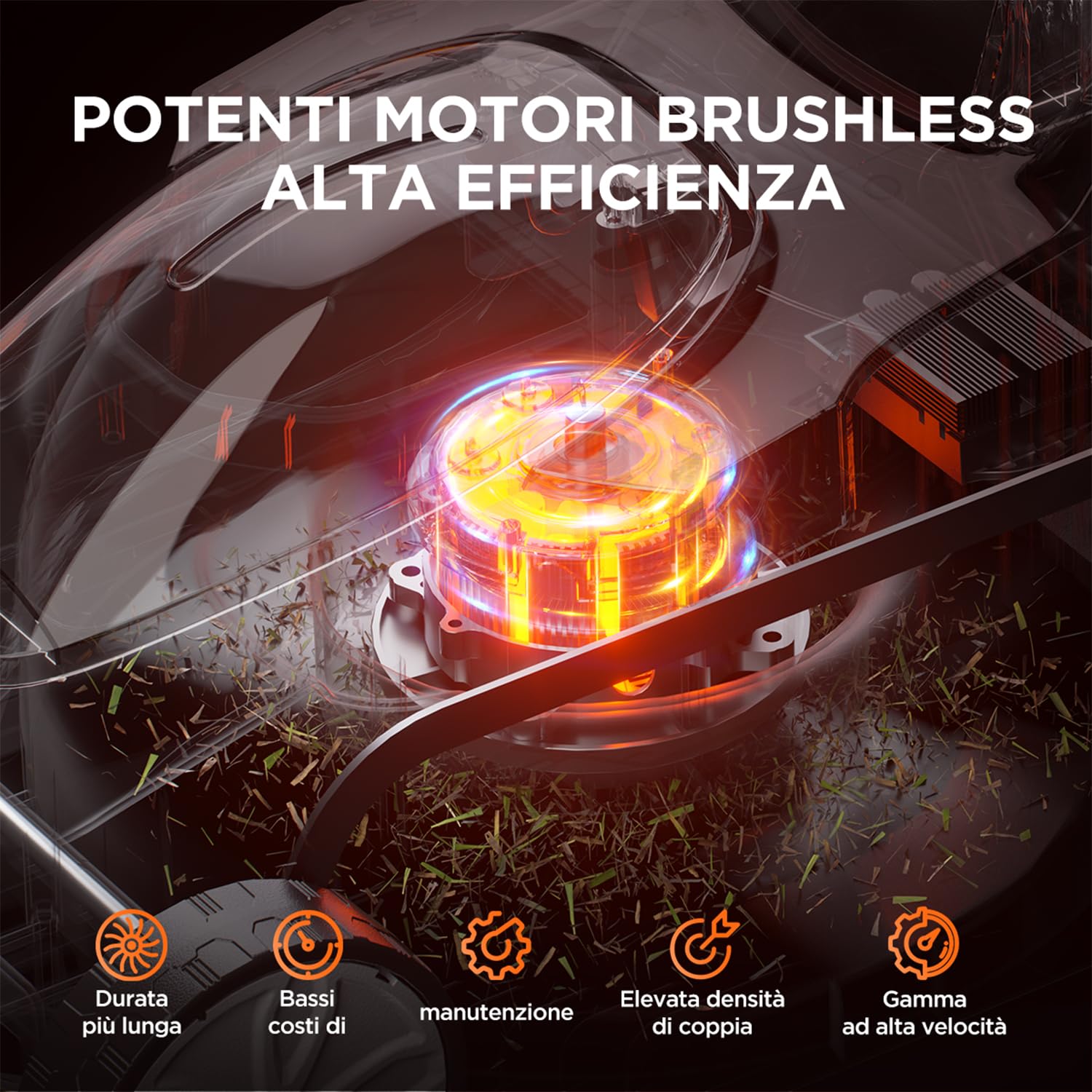 Litheli Tagliaerba Tosaerba a Batteria 33cm, Altezza Regolabile 25-65mm, Sacco 30L, fino a 200m², Tosaerba Elettrico con 2x 20V Batteria 4.0Ah