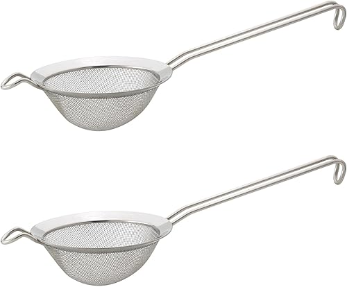 Miniatura 12 de HIC Kitchen Colador de malla doble fina, acero inoxidable 18/8, 4 pulgadas