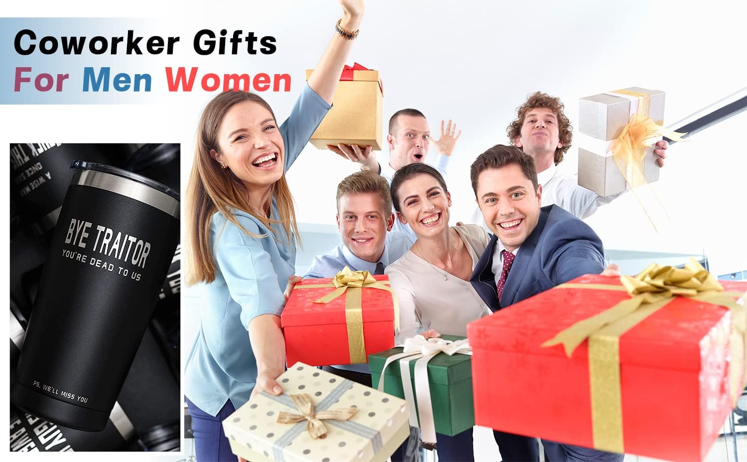ARIABLE Bye Traitor Coworker Leaving Gifts for Men & Women, Farewell Goodbye Gift for Colleague, Boss, Friend - Going Away, New Job Promotion, 20 Ounce Engraved Tumbler, Black - Image 2