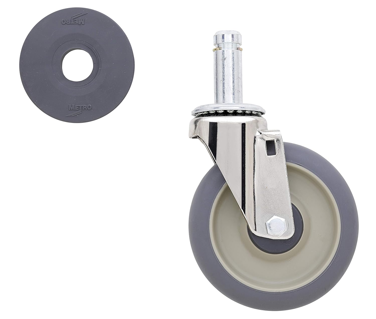 Metro 5MDBA Super Erecta 5" Diameter Wheel Brake Stem Caster, 250 lbs Capacity