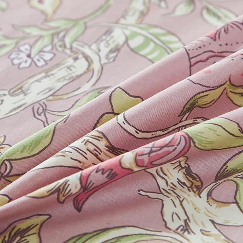 Miniatura 6 de URBONUR Juego de sábanas rosas florales tamaño King 4 piezas 100% algodón percal para cama King sábanas vintage desgastadas flores sábanas King