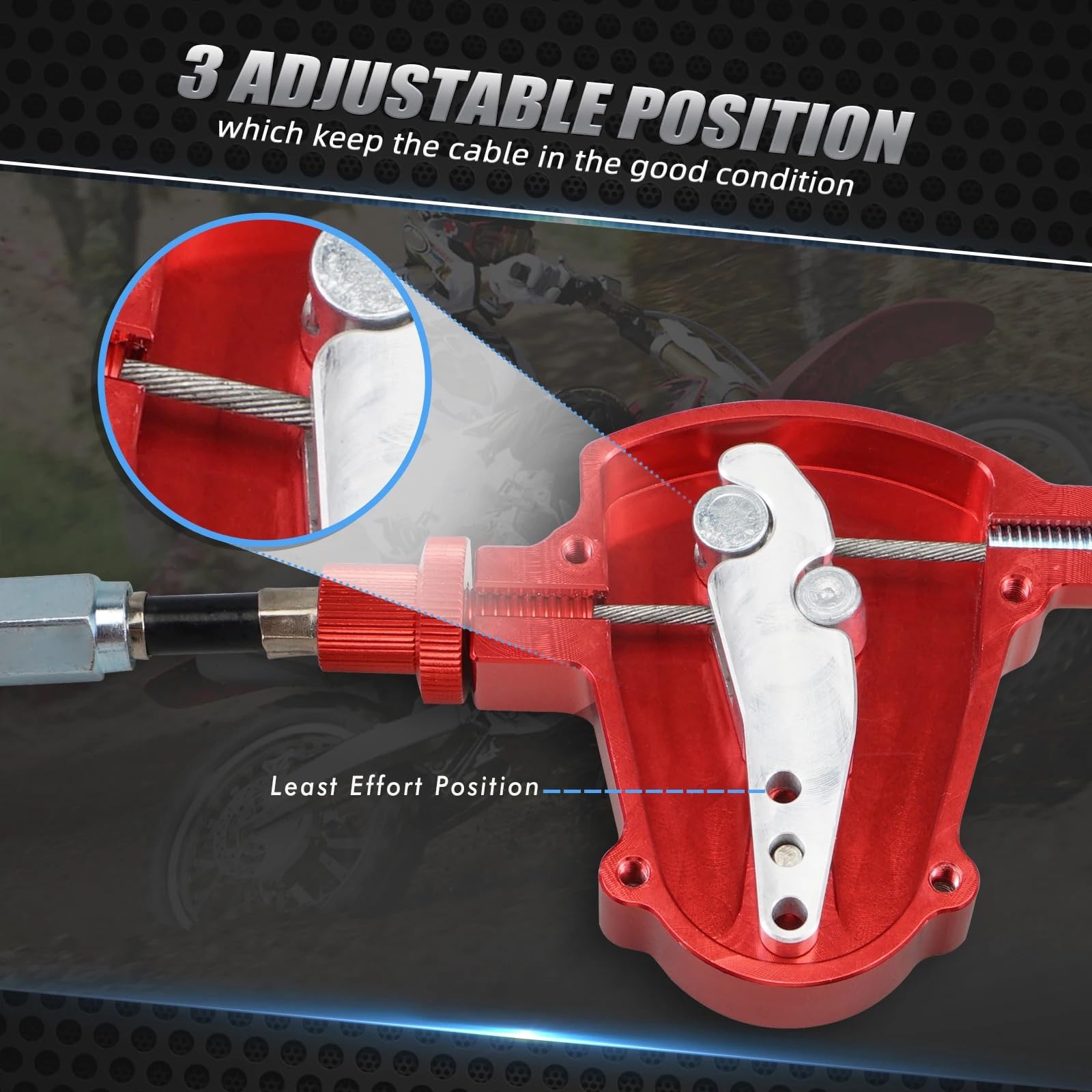 Zestaw linki sprzęgła motocykl Pasuje do Honda CBR600RR 1000RR Pasuje do Yamaha Pasuje do Ducati Krótka dźwignia sprzęgła kaskaderskiego System kabli z łatwym ciągnięciem(Lever Black)