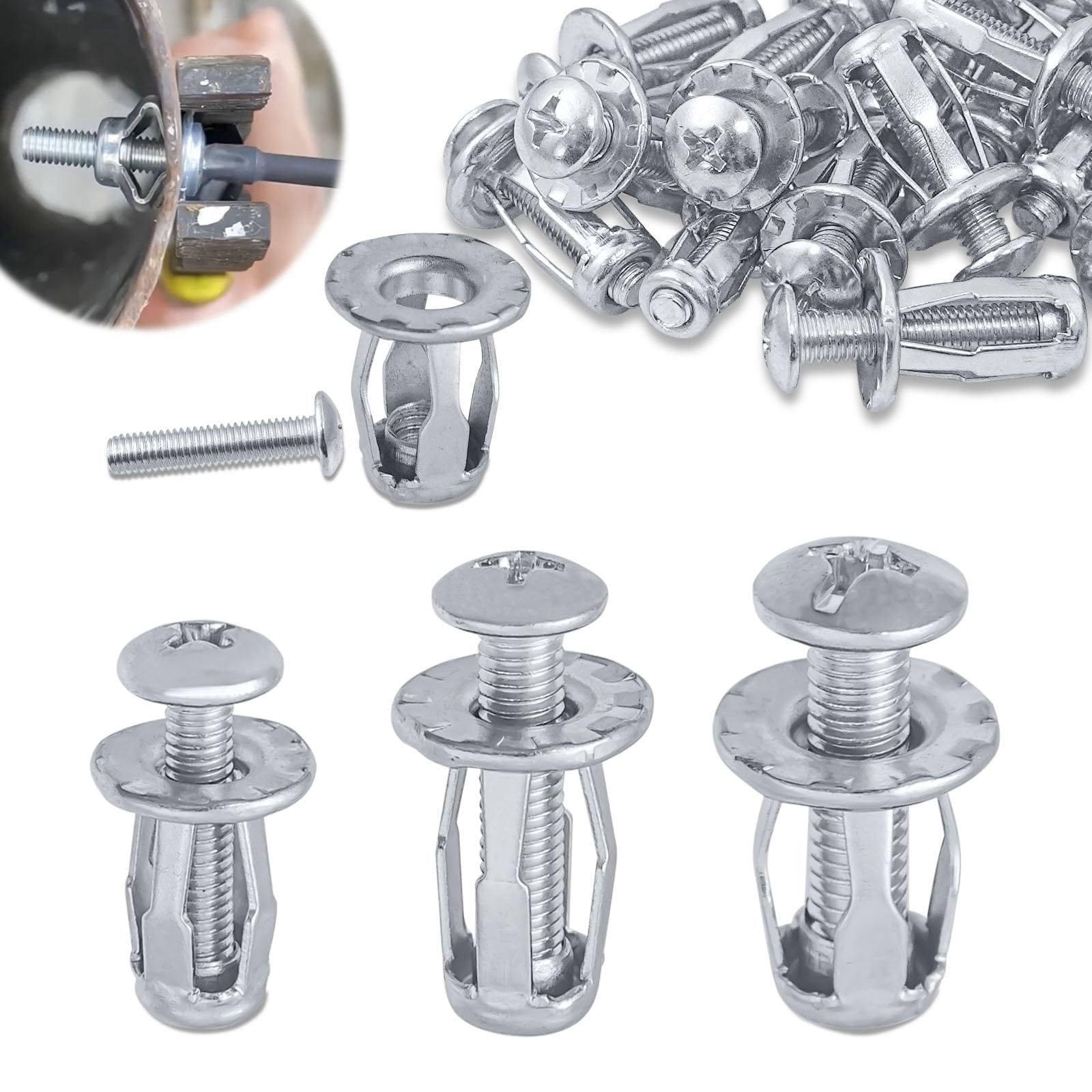 Kit 45 Dadi A Petalo Per Pareti Cave - M4, M5, M6 In Acciaio Al Carbonio - Foto 4