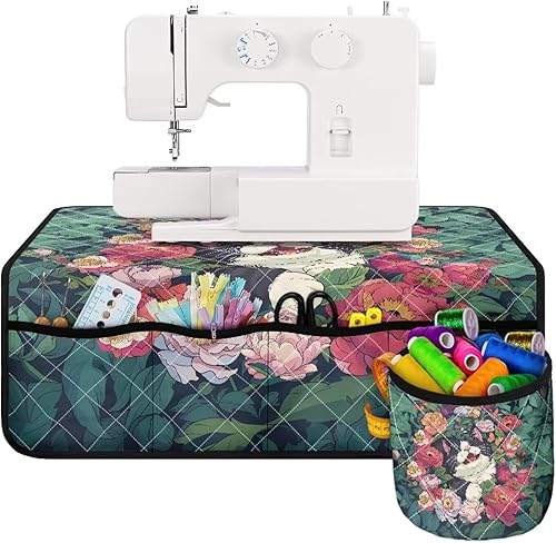 Miniatura 203 de Tapetes para máquina de coser de girasol y colibrí para mesa con bolsillos, para máquinas de coser de Acción de Gracias, alfombrillas para reducir