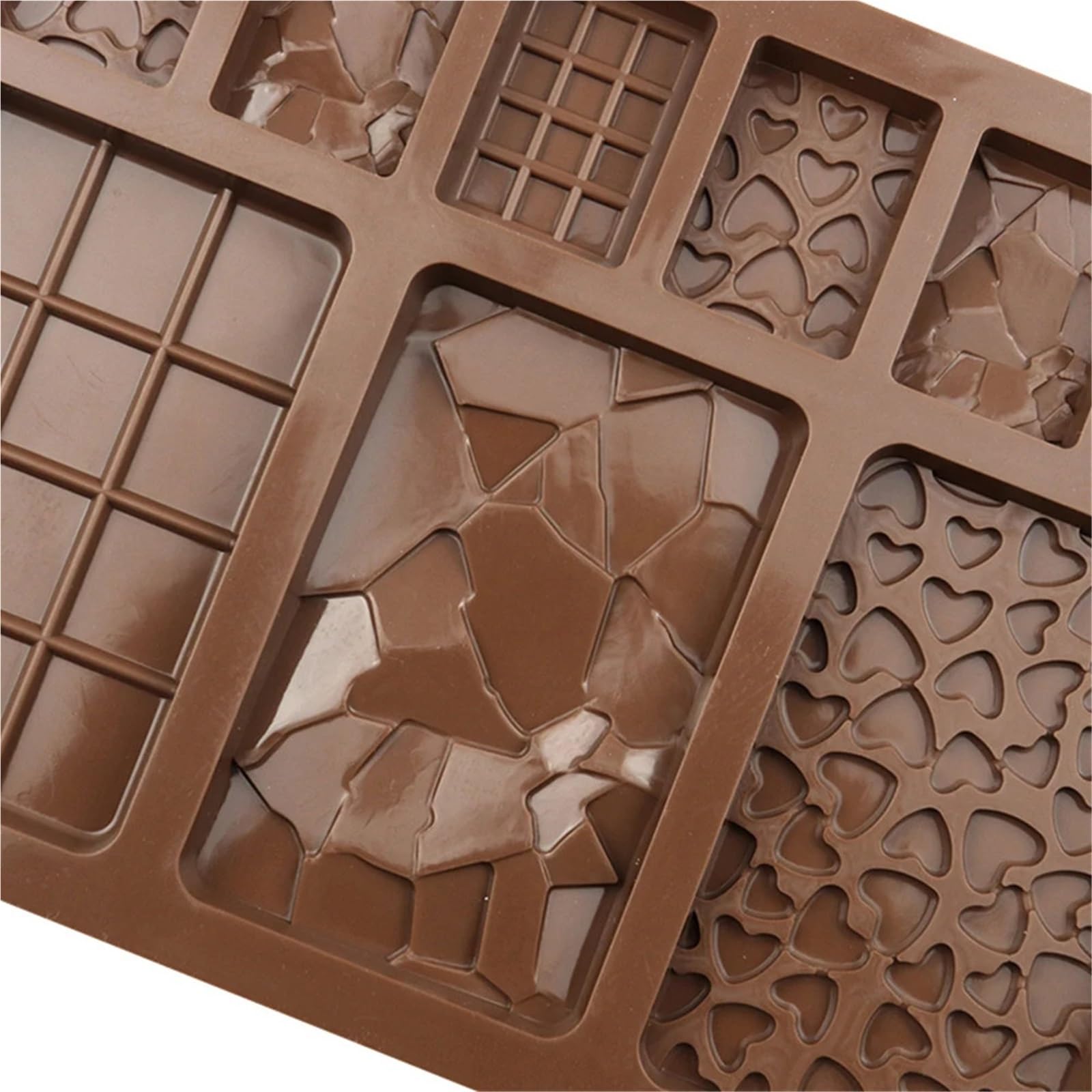 2 pezzi 9 cavità stampo in silicone for cioccolato fondente caramelle torta cubo accessori da cucina cottura facile staccare Per La Produzione Del Cioccolato