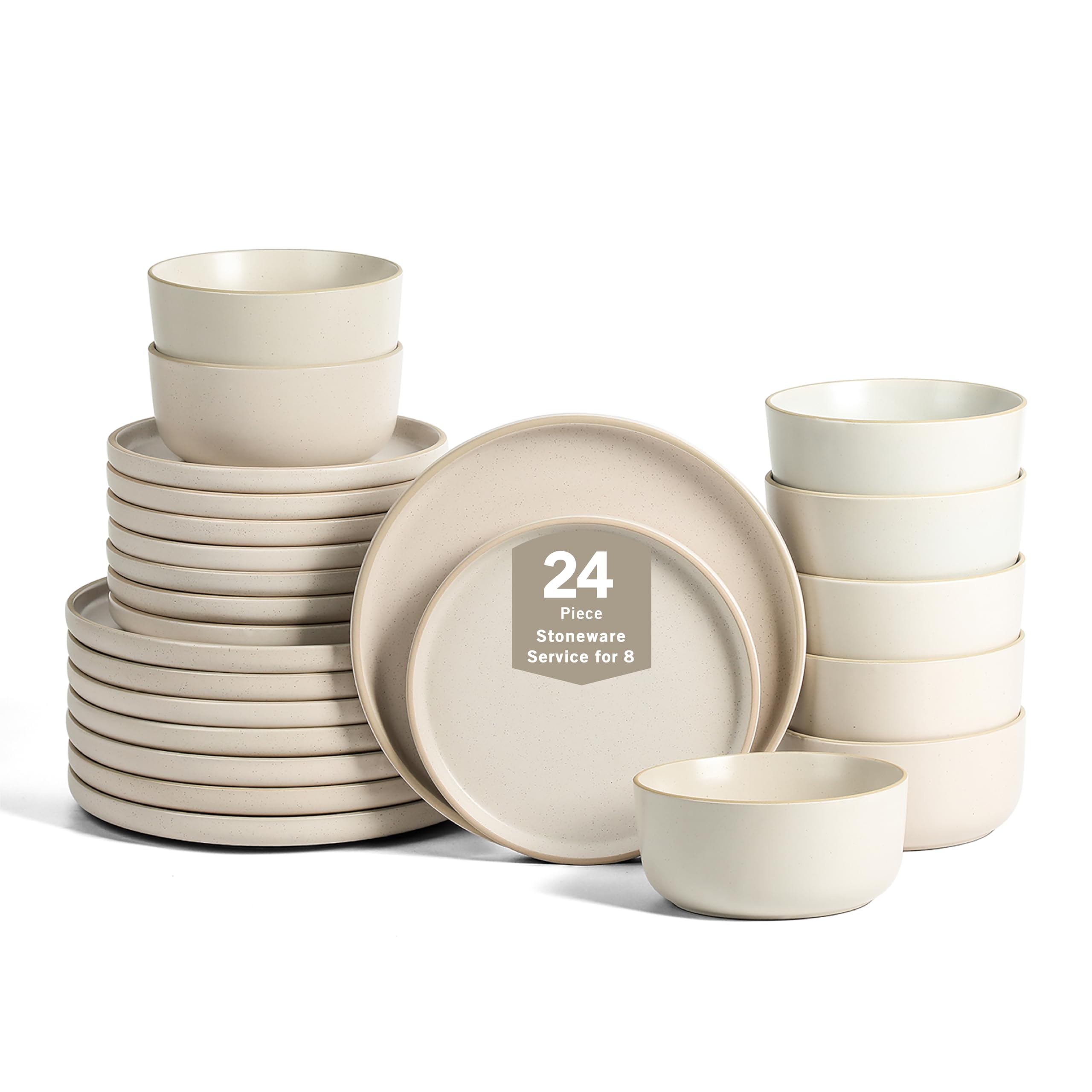 Amazon.com | Earth & Clay Amber 24-Piece Dinnerware Set Stoneware