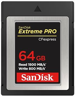 SanDisk Extreme Pro Cfexpress Type B Card,1500 MB/s R & 800 MB/s W, Black, 64GB