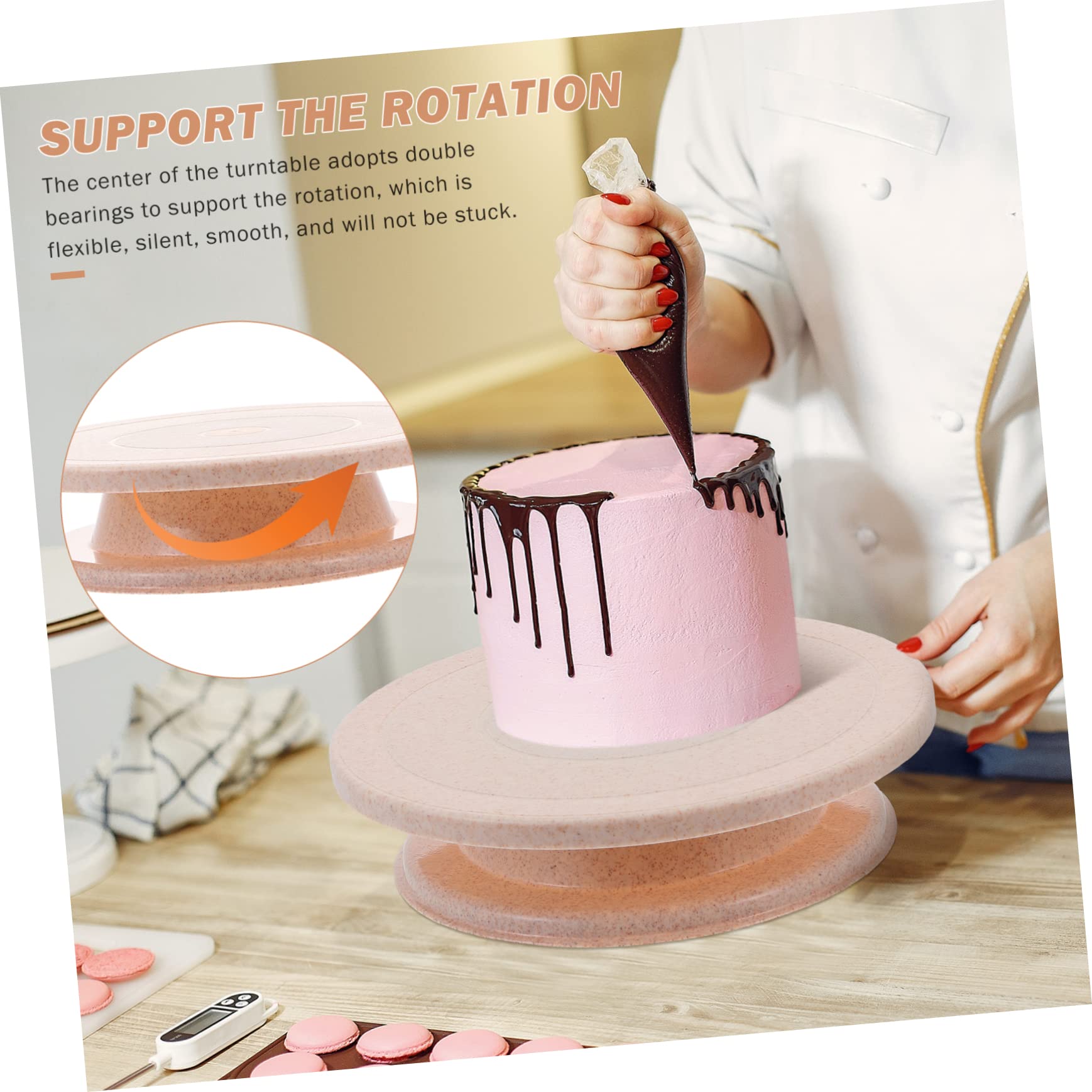 Kuchendrehtisch-ständer-Set Kuchendekorationstisch Zum Backen Backzubehör Aus Hochwertigem Material Mit Drehbarem Design Für Einfache Dekoration Und Reinigung