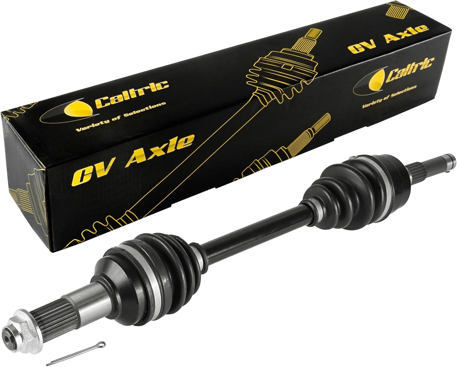 Caltric Front Left Complete Cv Joint Axle Compatible with Yamaha Grizzly 660 Yfm660F 4Wd 2003 2004 2005 2006 2007 2008