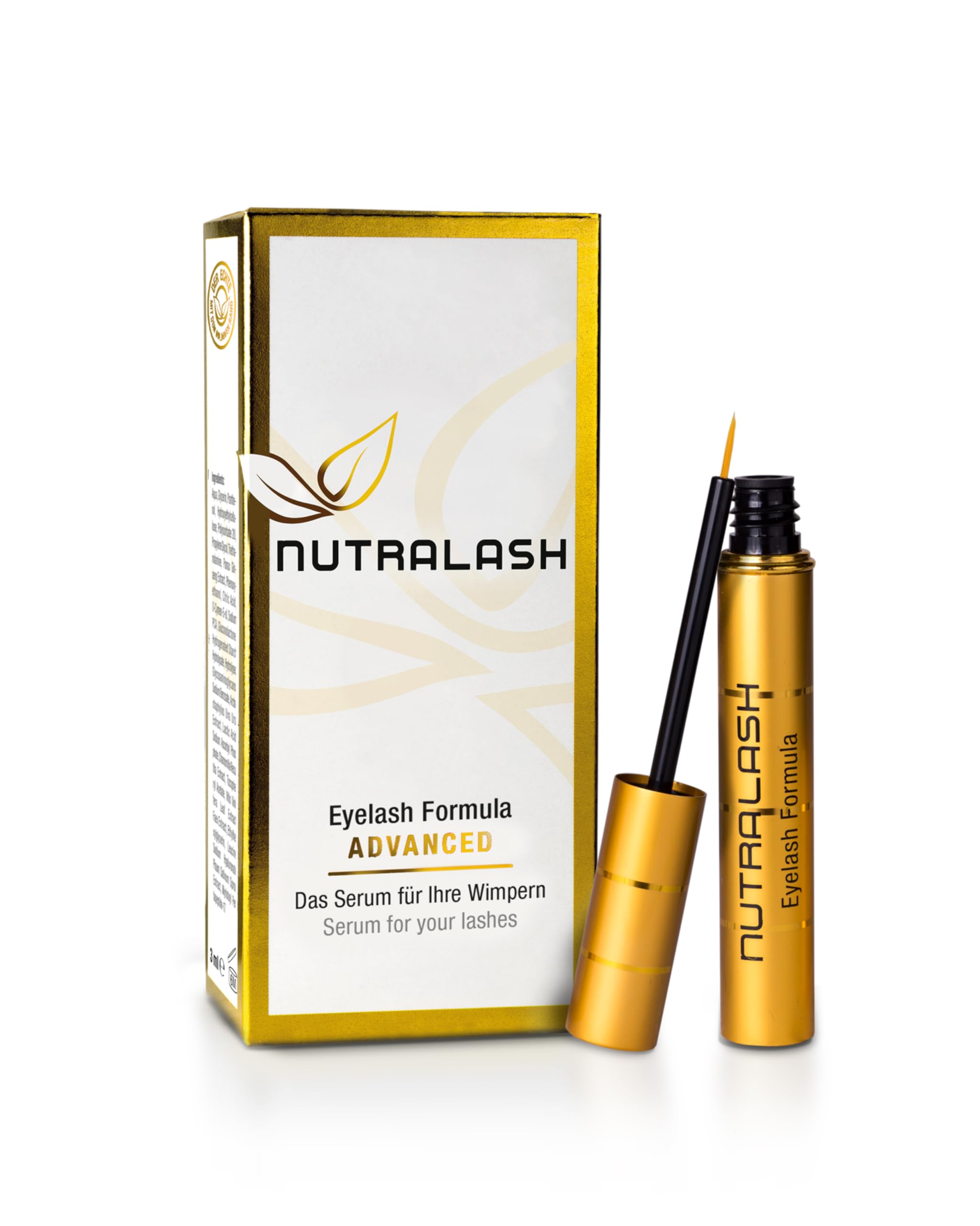 Nutralash Eyelash Formula Advanced – serum do długich rzęs w ciągu zaledwie 4-6 tygodni I Serum do rzęs I Serum do wzrostu rzęs, serum do wzrostu rzęs, wyprodukowane w Niemczech, 3 ml