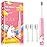 Kids Toothbrush Electric Girls Electric Toothbrush Rechargeable Age 3-5-6-12-18 Year Old, 3 Modes 4 Vibrating Heads Habit-Forming Stickers 31000VPM Girls Toothbrush (Unicorn Pink)