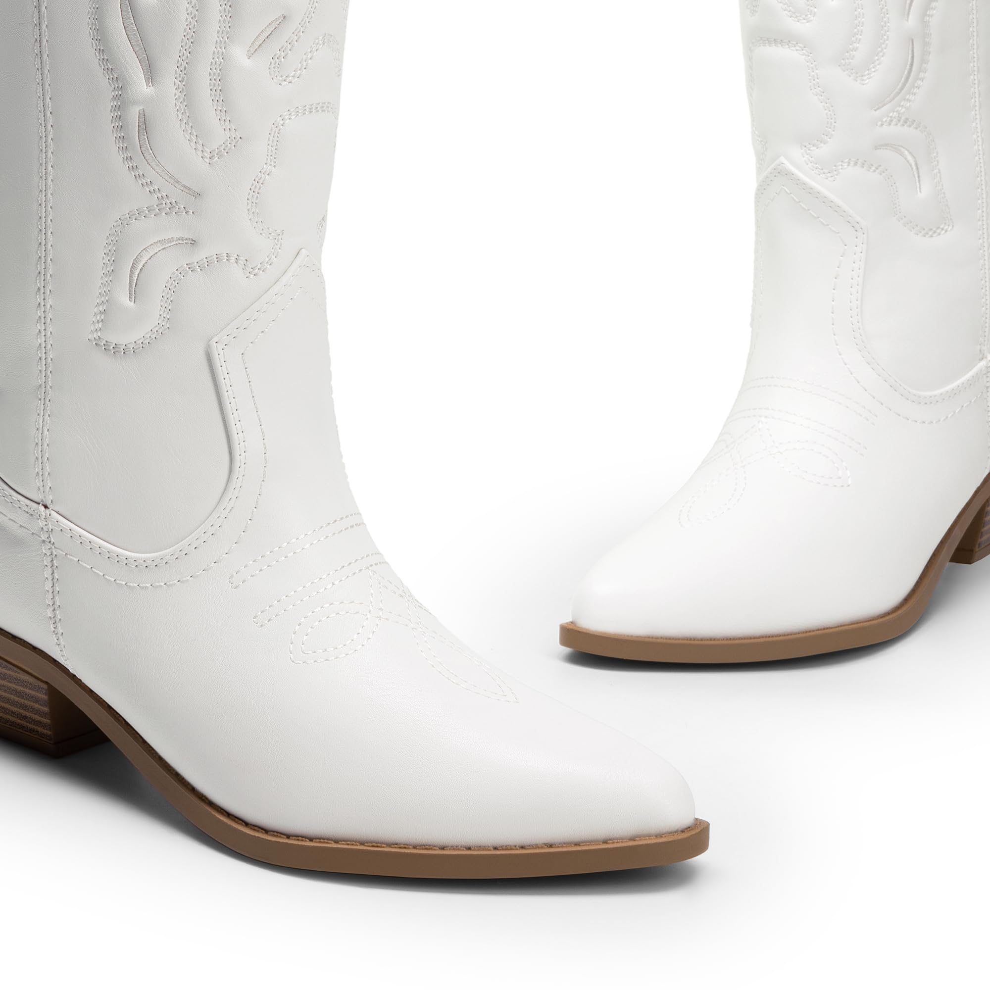DREAM PAIRS Bottes Femme Classique Bottes Western pour Femmes Confortable Bottines Elégantes DWUMMB2419