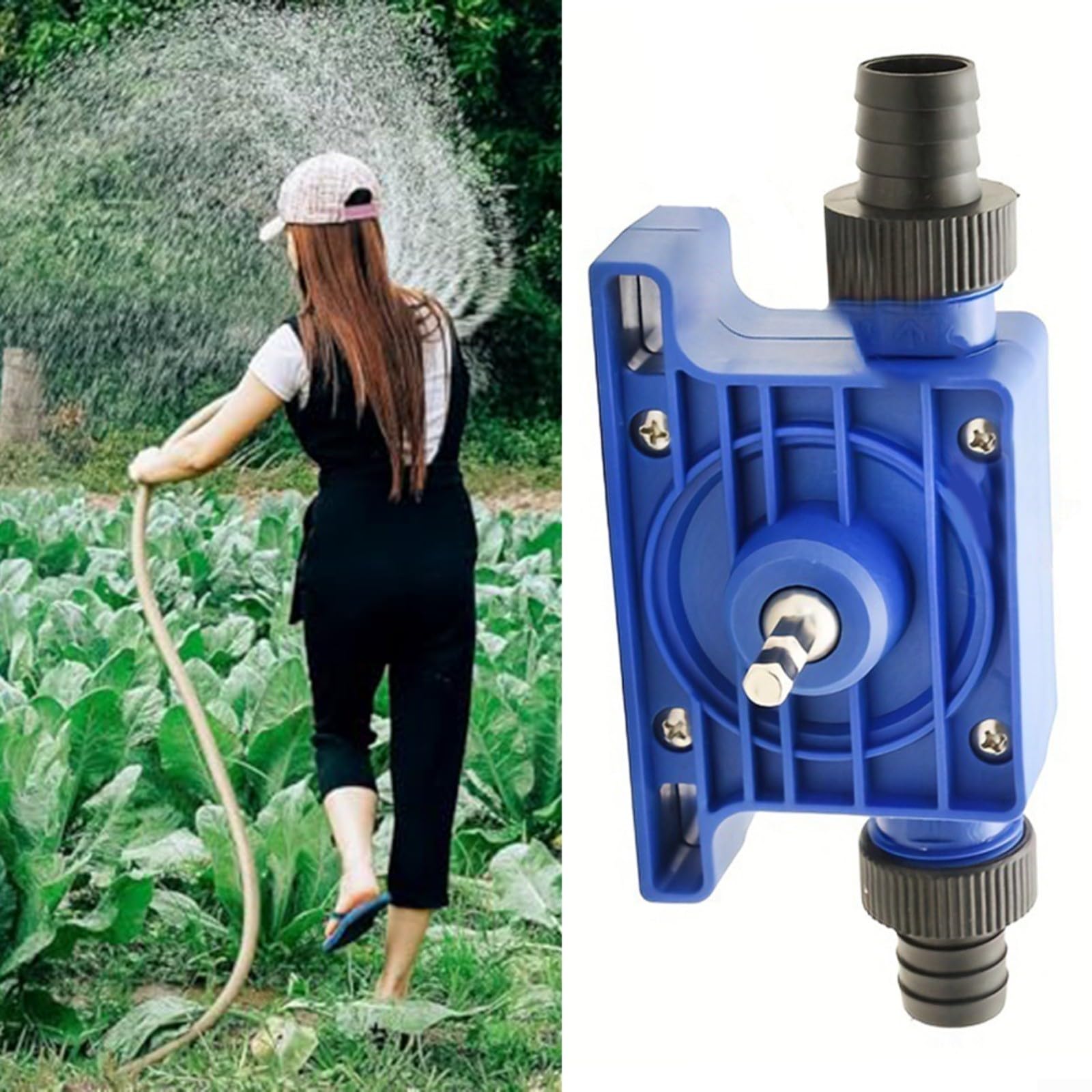 Pompa elettrica portatile senza fili per mini trapano: strumento di trasferimento dell'acqua autoadescante per casa, giardino, esterno, con connettori e morsetti inclusi