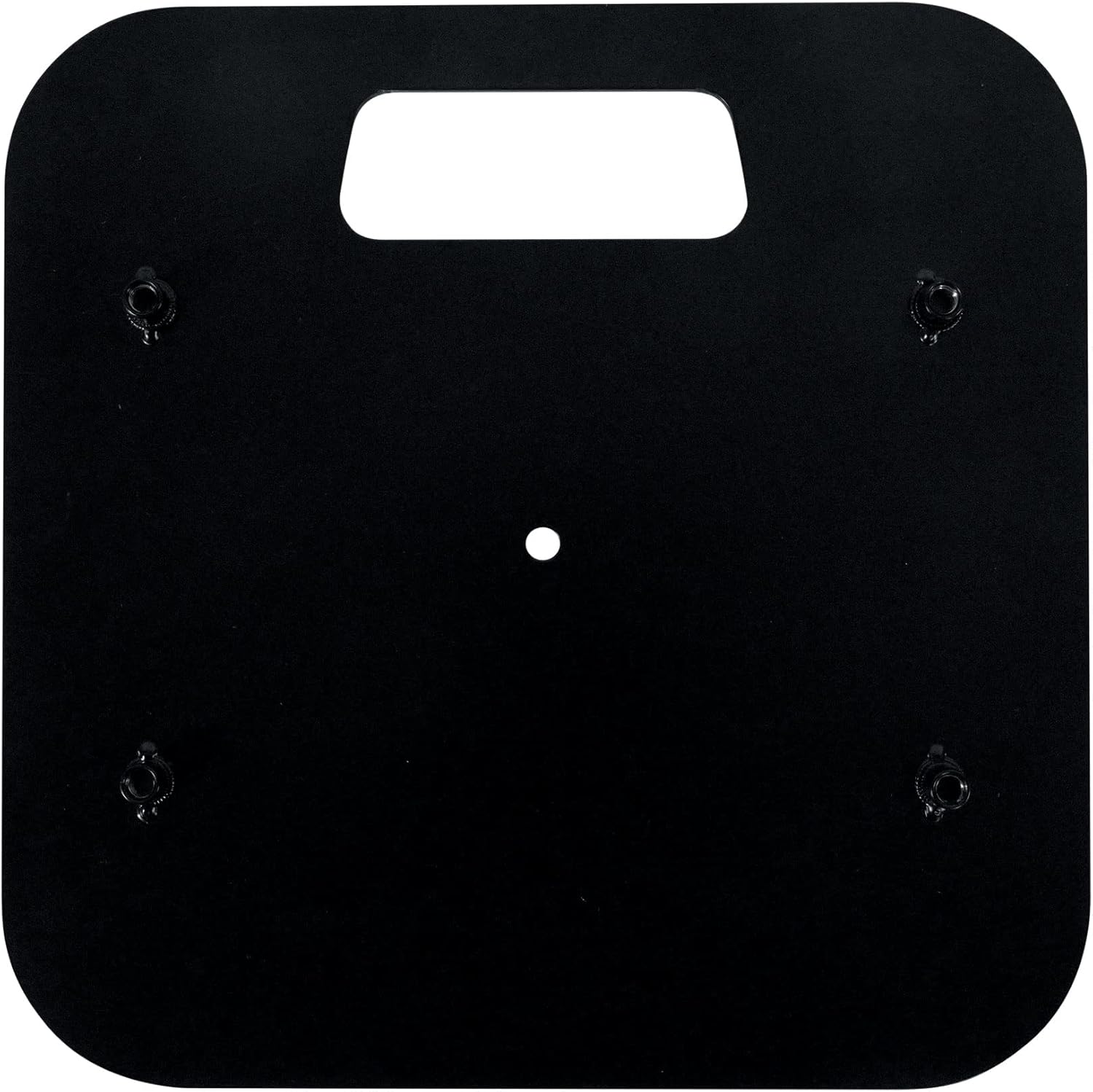 Rockville Black Top and Bottom Totem Plates for RTP33-TV, Steel Construction, 24.6" Base, 40lb Combined Weight, Durable Build for DJs and Event Setups
