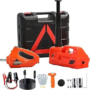Amazon.co.jp: 電動ジャッキ 5t インパクトレンチ付き車用ジャッキ 12V