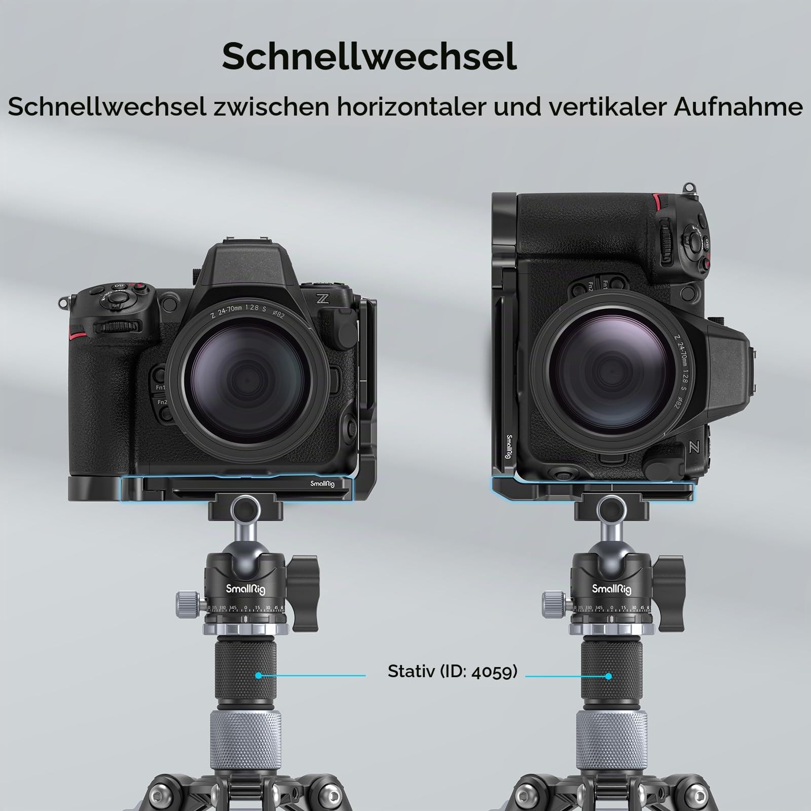 SMALLRIG Z8 L-Bracket für Nikon Z 8 Kamera, Schnellwechsel L-Platte für Arca-Typ, Schneller Wechsel Zwischen Horizontaler und Vertikaler Aufnahme, für Landschafts und Tierfotografie – 3942