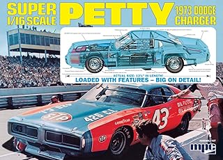 Round 2 MPC Richard Petty 1973 Dodge Charger 1:16 Scale Model Kit (MPC938)