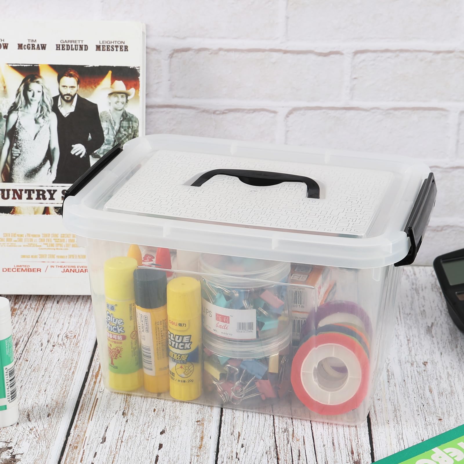 Confezione da 4 contenitori in plastica da 5 litri con coperchi
