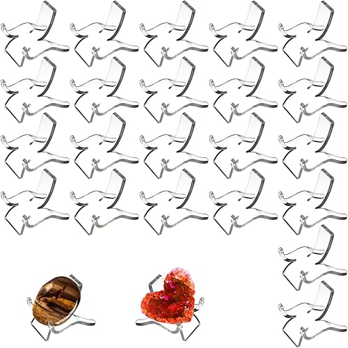 Miniatura 9 de 12 soportes de exhibición de roca mini caballete acrílico (3 tamaños), soportes de roca acrílica para exhibir varios tamaños pequeños coleccionables