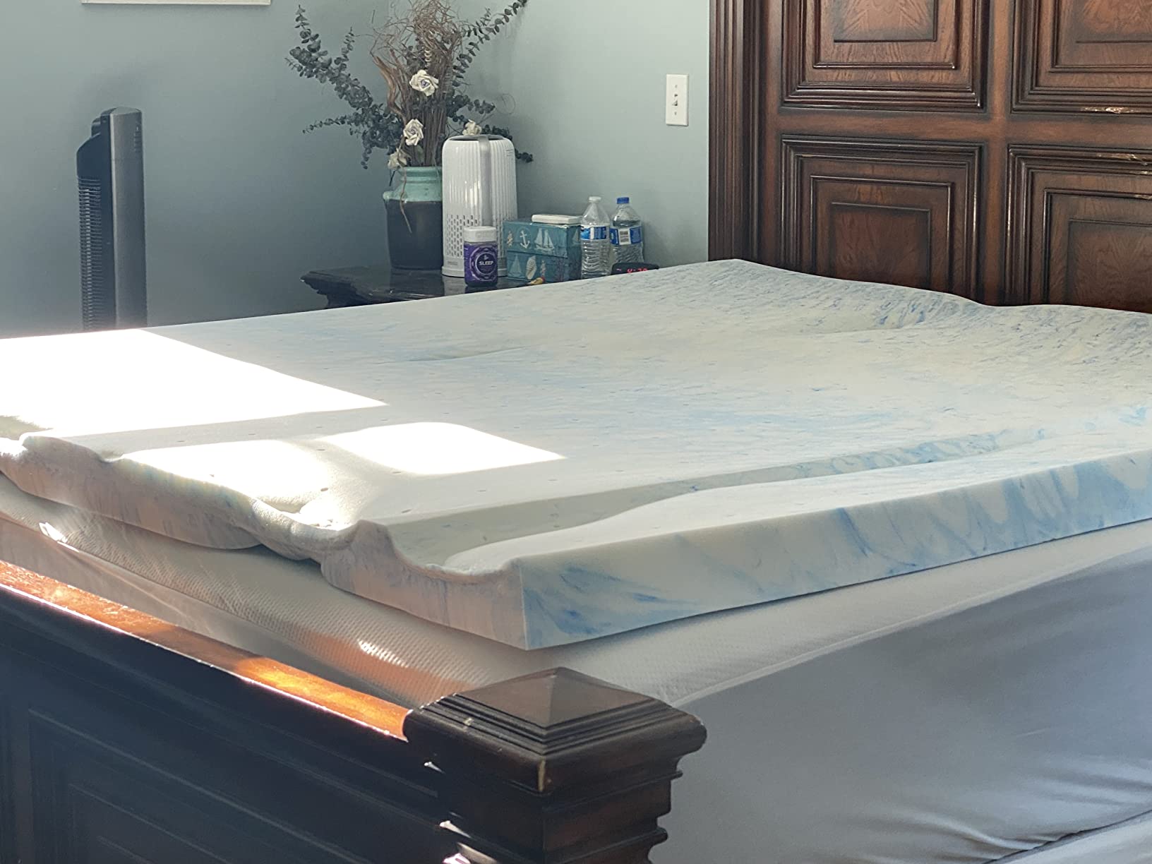 14/mo Finance Linenspa 2 Inch Mattress Topper Queen Gel Swirl