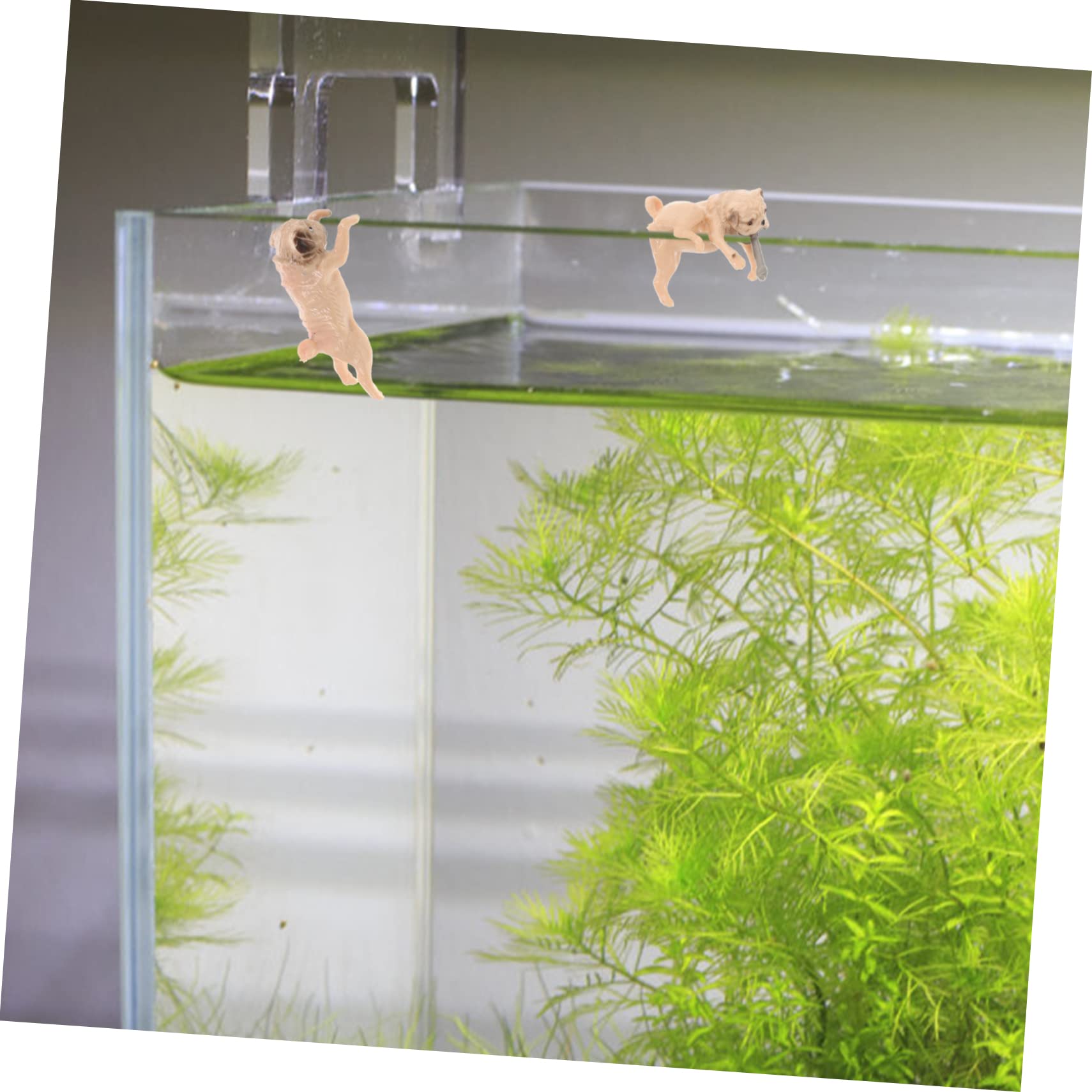 ORFOFE 4pcs Miniature Dog Figurines for Aquarium Decor Vivid Crafts for Fish Tank Cute Small Dog Ornaments for Home and Garden Decoration : Pet Supplies
