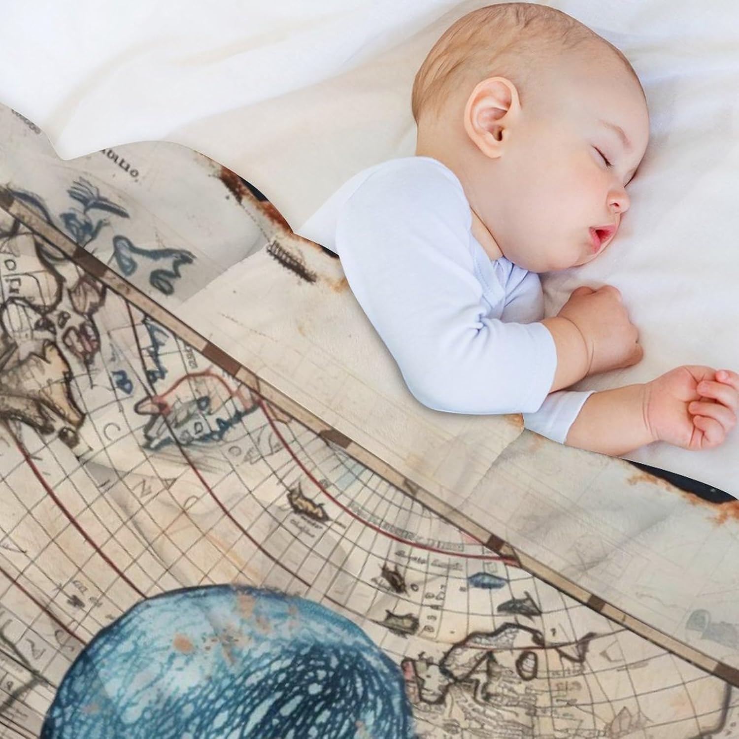 Nautical Octopus Blanket Marine Ocean Throw Blanket Lightweight Soft Warm Cozy Travel Blanket Fit Couch Sofa Bed Living Room Bedroom Gift for Women Men Girls Boys All Season 50"x60" - Image 7