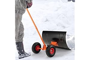 IRONMAX 29'' Metal Snow Pusher: Plow Your Driveway with Ease!
