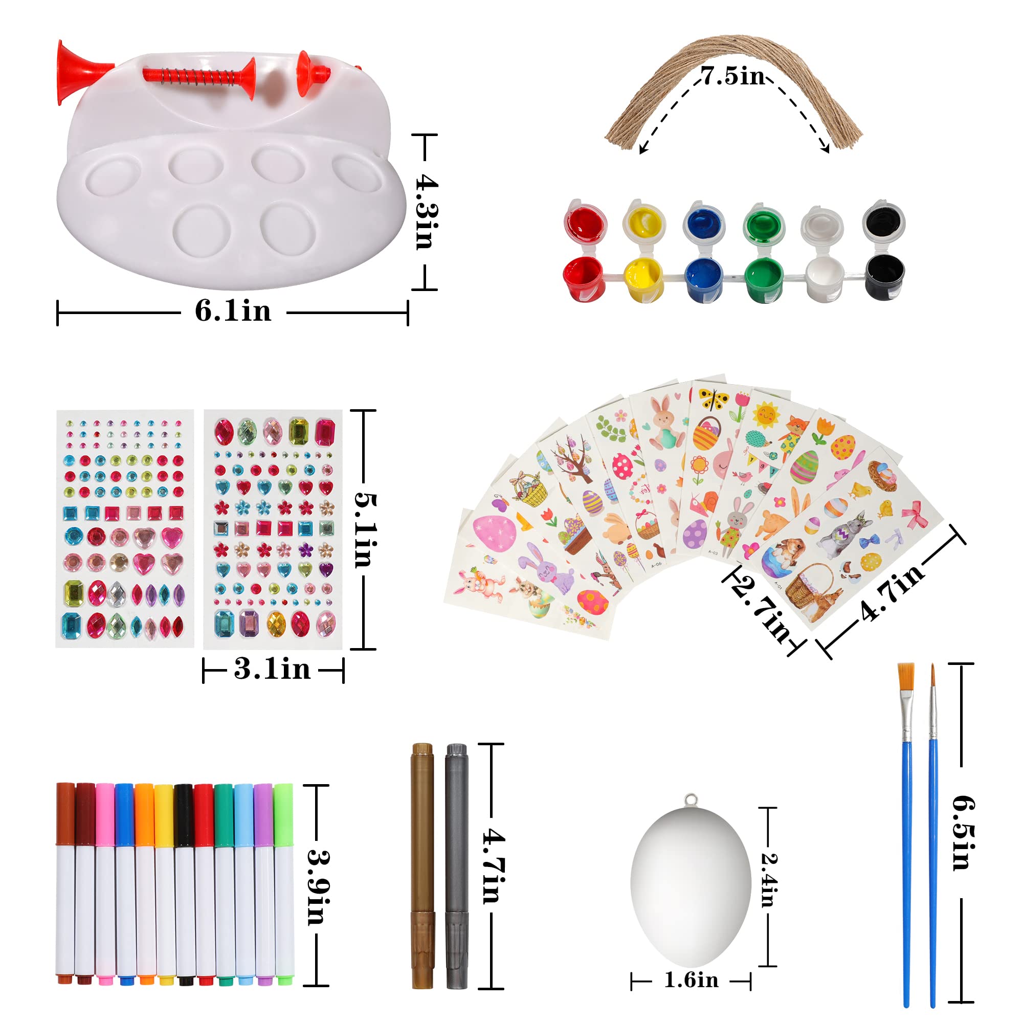 36 Stuks Acryl Hanger Speelgoed Doe-het-zelf Eieren Schilderen Acryl Bord Pasen Hangend Decor Ambacht Schilderen Paasei Schilderen Schilderij Bord Kind Wortel Benodigdheden