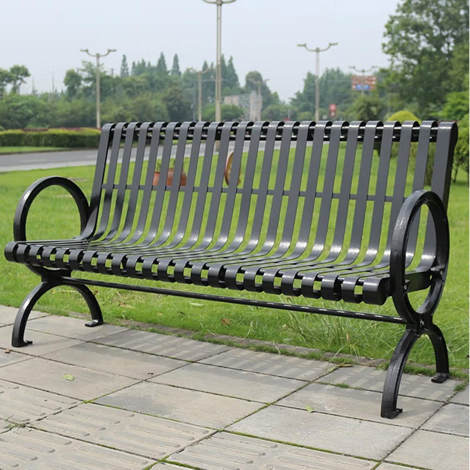 Panchina Da Giardino Tamara Da Due Posti, In Legno E Ghisa 128 X 51 X - Foto 3