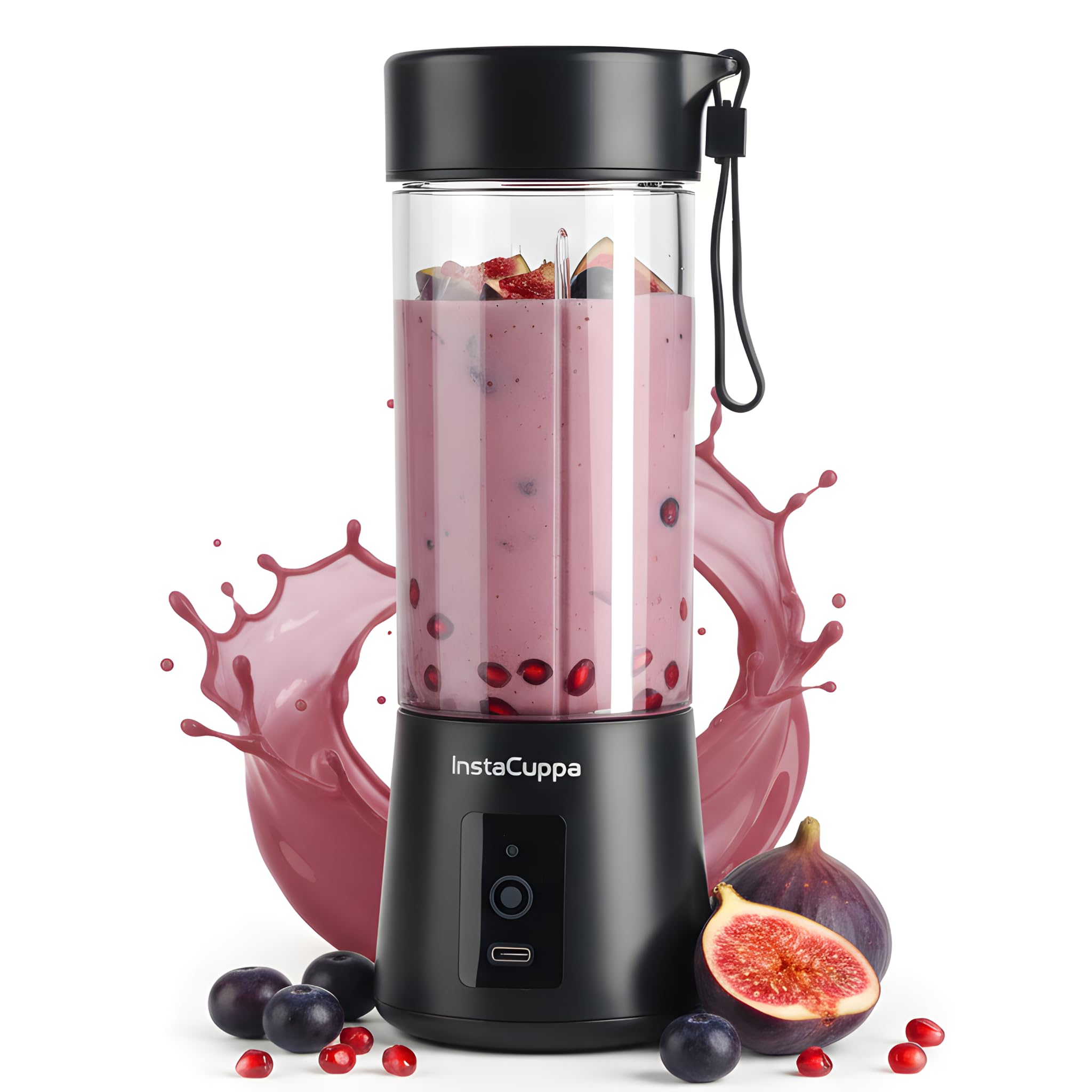 - Portable Blender for Smoothie and Juices, Milk Shakes, Crushing Ice, USB Rechargeable Blender Machine for Kitchen with 2000 mAh Battery, 150 W Motor, 400 ML, Built-in Jar (Normal Edition)