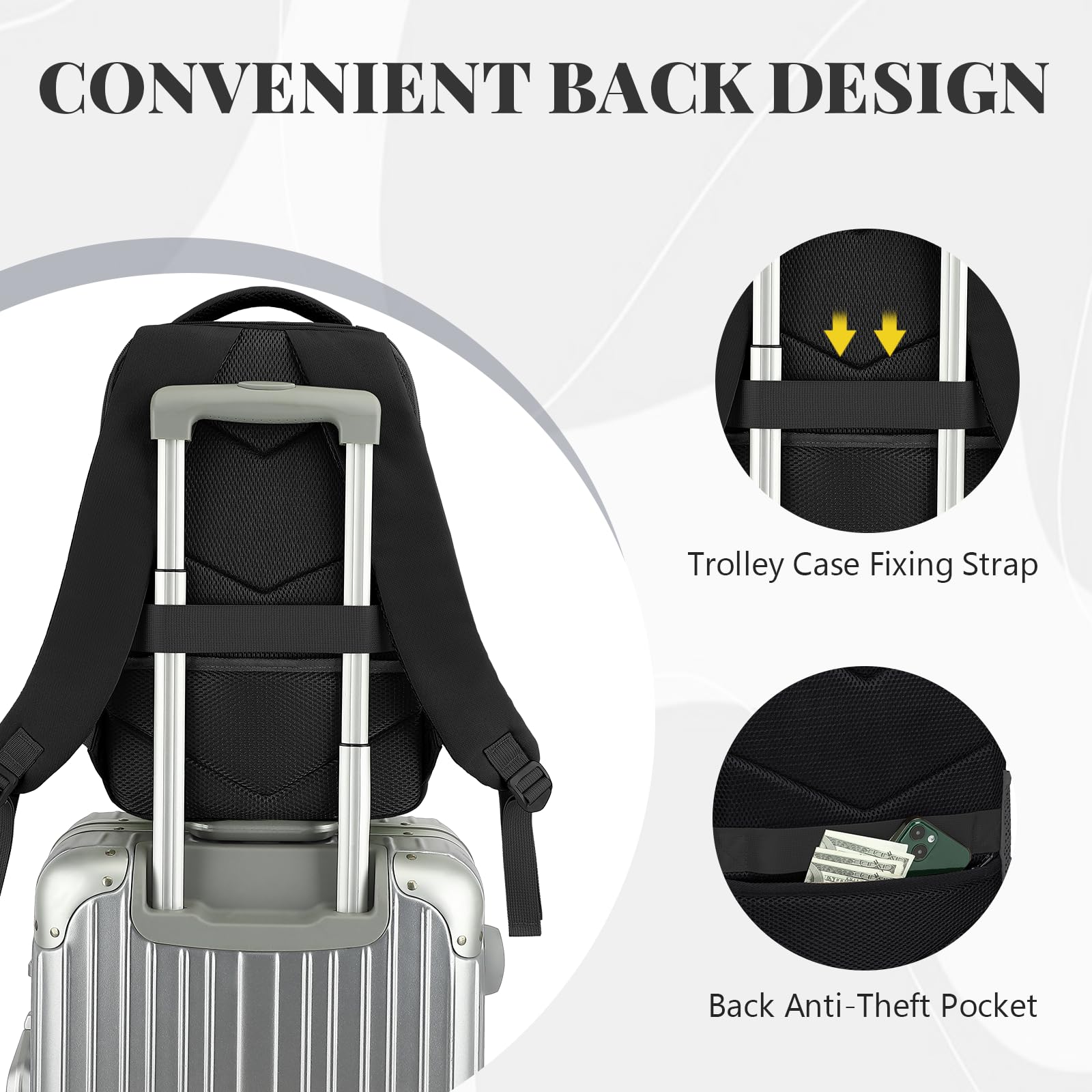 Hayayu Zaino Per Ryanair 40x20x25, Zaino Da Viaggio Aereo Bagaglio a Mano 40x30x20 per Wizzair Easyjet,Borse Da Cabina Zainetto Donna Uomo Zaini Da Viaggio Con Foro USB