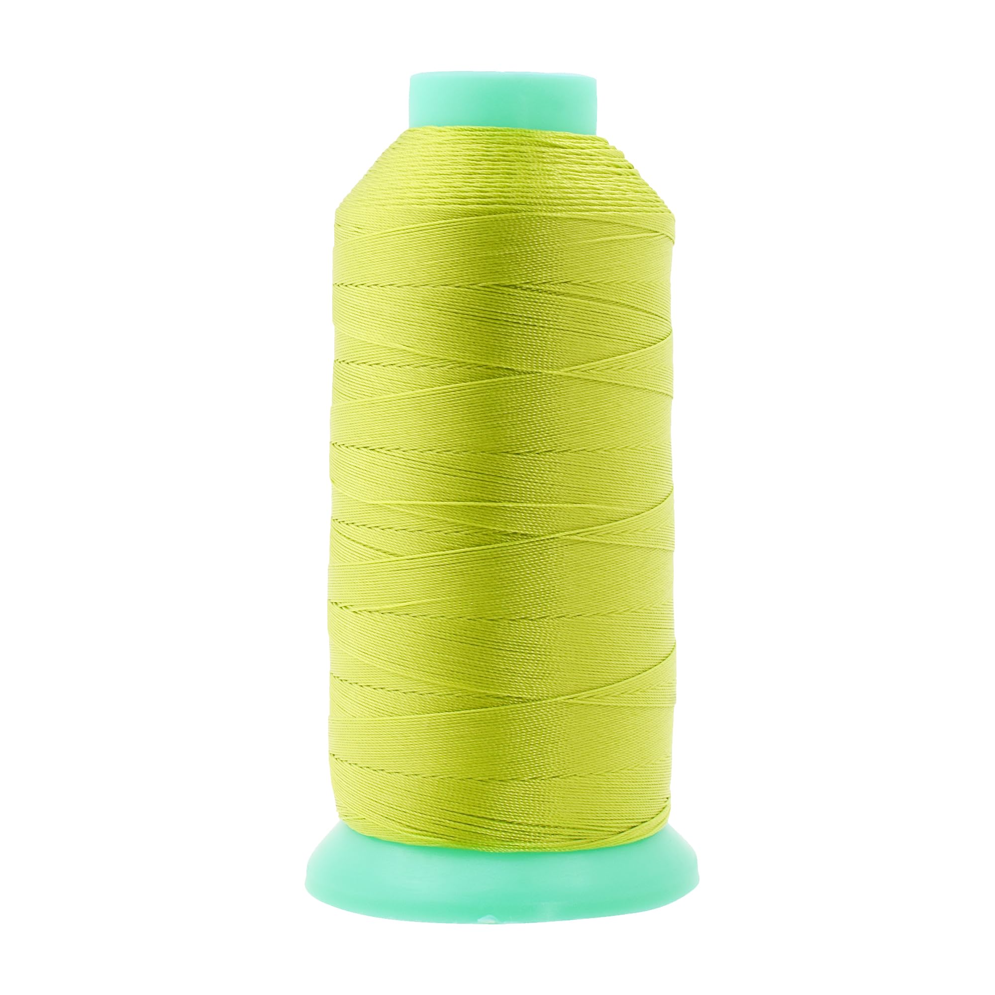 Mandala Crafts Size 92 280D T90 Bonded Nylon Thread - Lime Green 1100 YDs Tex 90 Heavy Duty Sewing Threads for Leather, Jeans, Weaving, Outdoor Marine