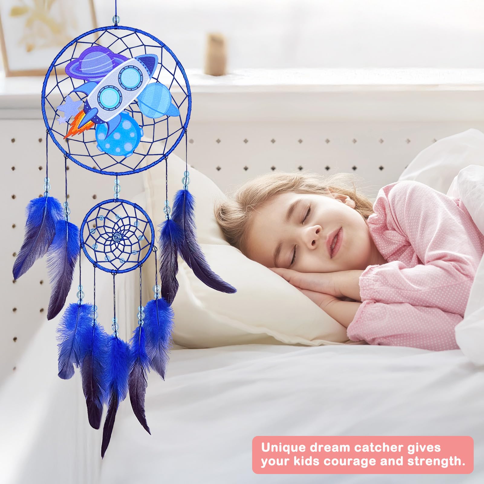 MHJY Attrape-rêves mignon à dinosaure, accessoires de chambre et décorations pour filles et garçons