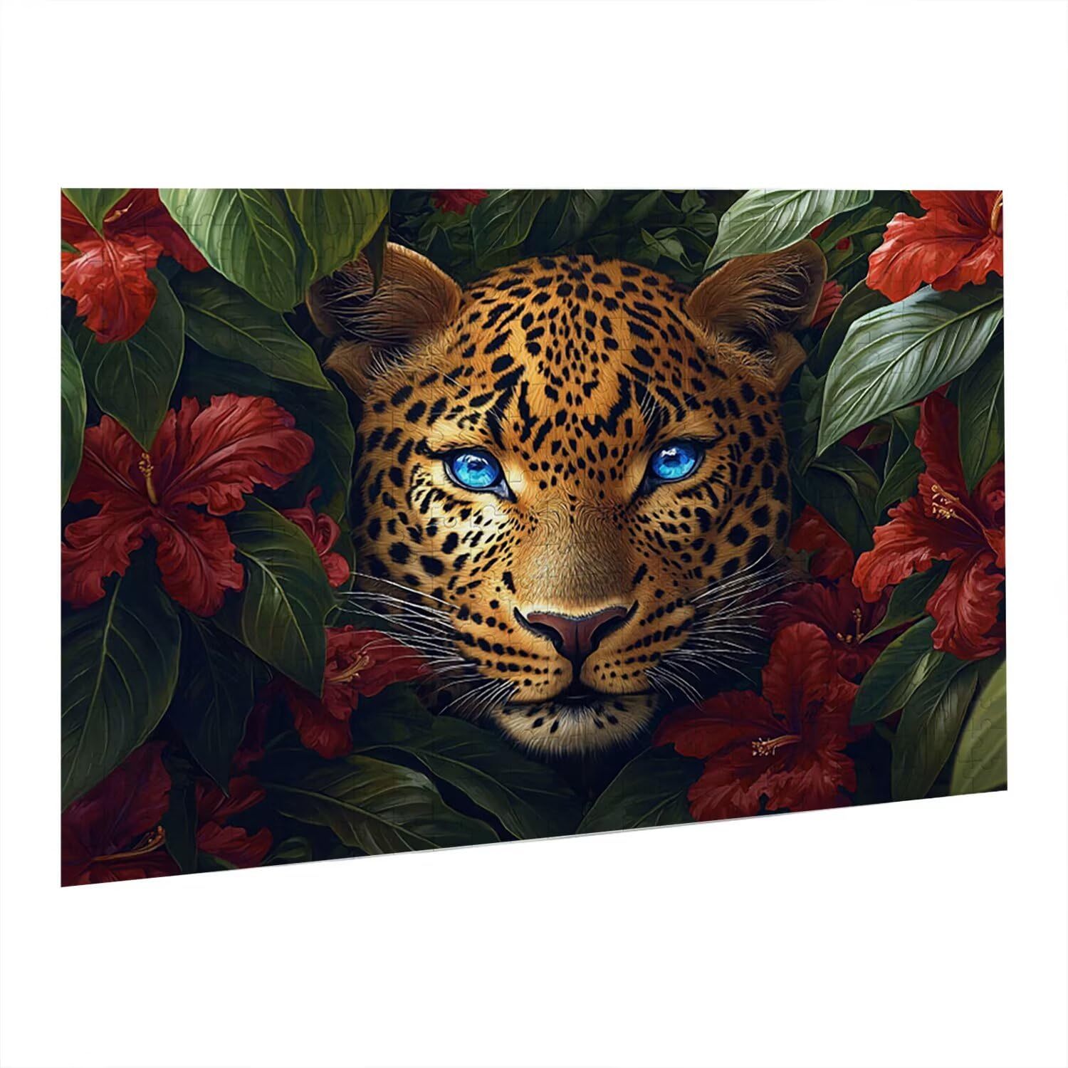 Jigsaw Puzzle, 2000 Pezzi Puzzle Classici, Giungla Puzzle Rilassamento Intelligence, Mpossibile Difficile Puzzle Impegnativo per Adulti Puzzle Gioco Familiare, Regalo per Amore Amico Leopardo fr0-760