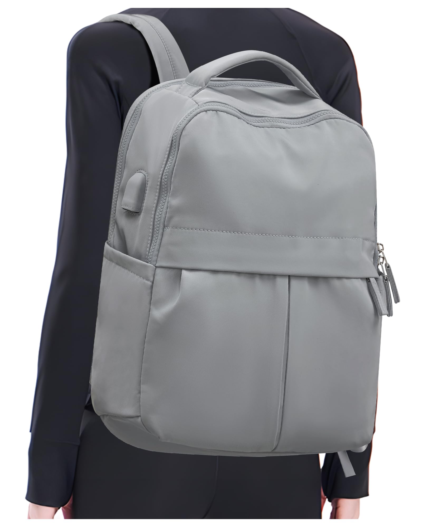 CADOLIM Large Travel Backpack For Women Laptop Backpack Carry On Backpack For Airplanes College Backpacks For Women Men Waterproof Gym Work Backpack For Travel Grey