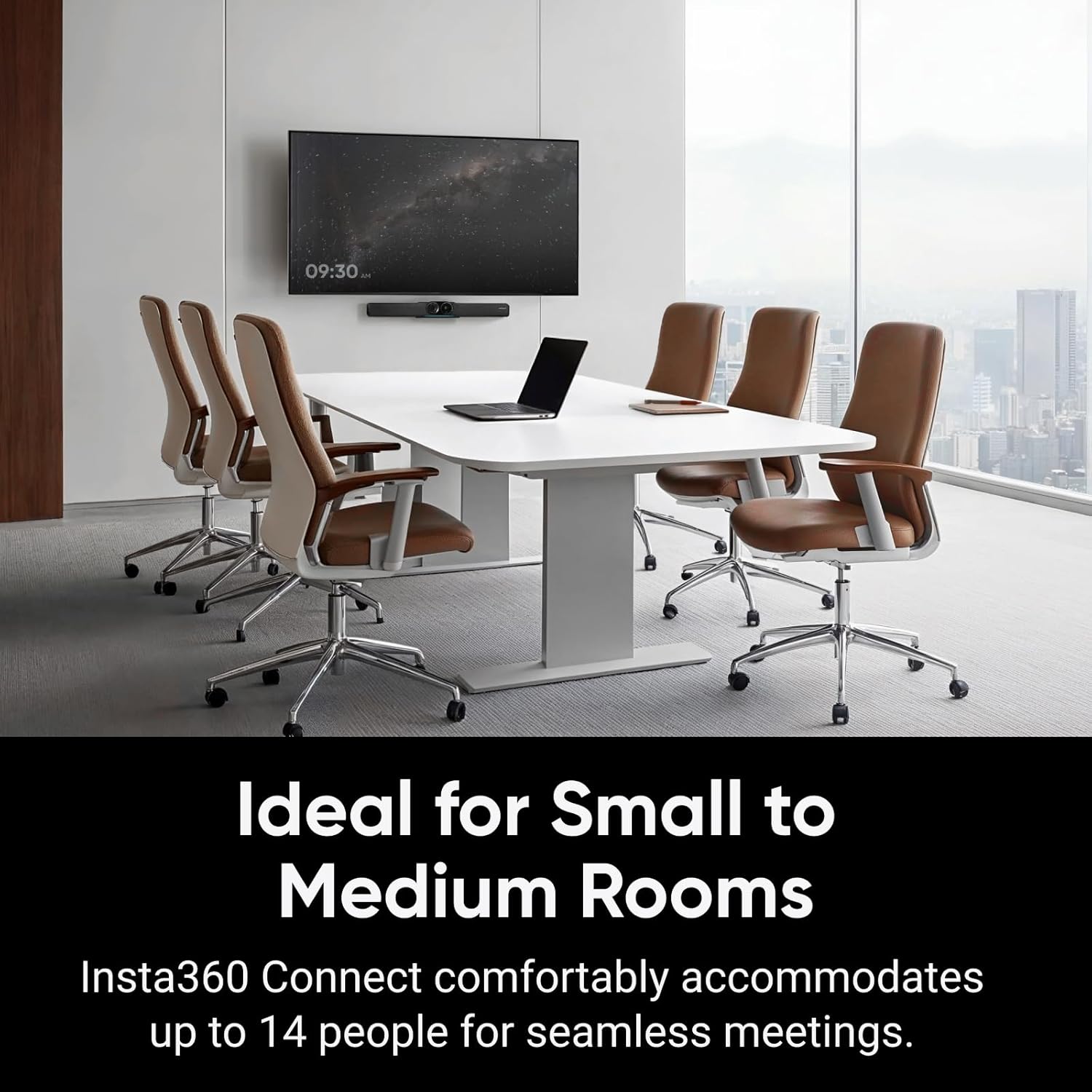 Insta360 Connect - AI Conference Room System with Android OS, Zoom Certified, Dual-4K Cameras, Speaker Tracking, 14-Mic Array, Voice Pickup to 33ft, Whiteboard Mode, Work with Teams/Google Meet/Webex 9 71JRECvQ8QL. AC SL1500