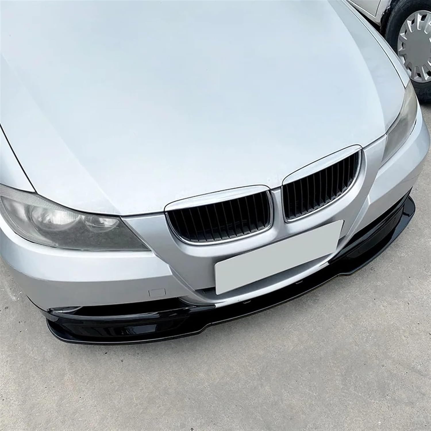 E90 E91 Car Bumper Front Lip Splitter Compatible for 3 Series E90 E91 Early 320i 325i 2005-2008 Car Air Dam Wide Body Kit Chin Spoiler(Gloss Black Splitter)
