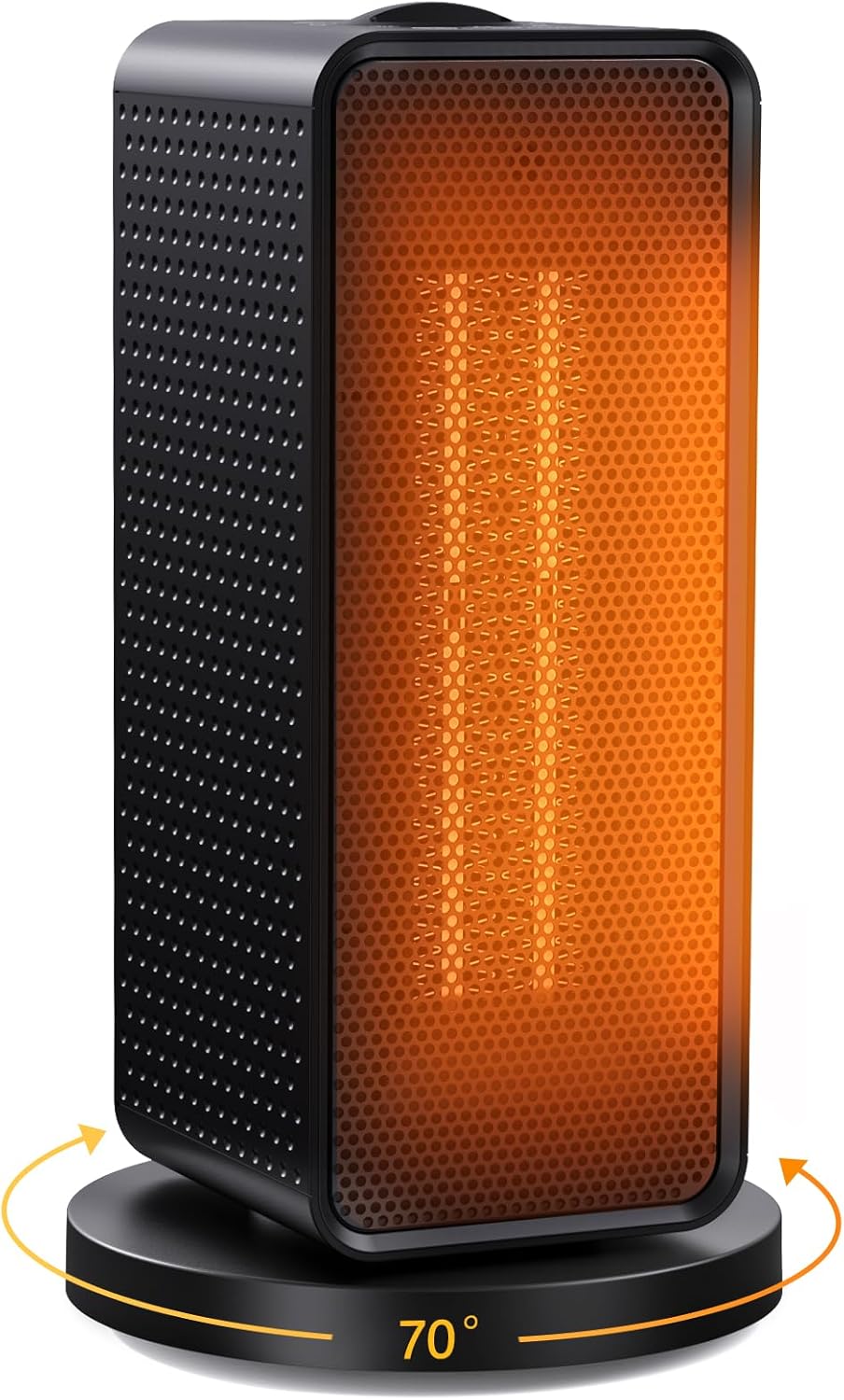 Space Heater, 70° Oscillating Portable Electric Heater for Indoor Use, 1200W Upgraded PTC Ceramic Heater, Small Space Heater for Bedroom, Desktop, Office and Indoor Use