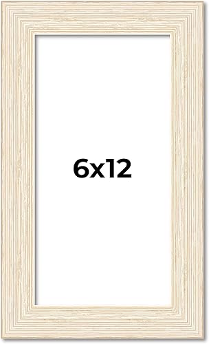 Vista 83 de Marco de fotos blanco de madera real de 19 x 19 pulgadas de ancho de 1.5 pulgadas Profundidad interior de 0.5 pulgadas Marco de fotos envejecido