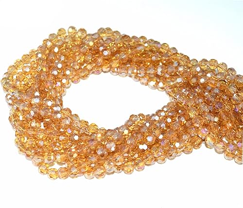 RJTMGY - Cuentas de cristal facetadas de 0.315 pulgadas (0.315 in), cuentas sueltas y espaciadoras redondas para suministros de fabricación de joyas disponible en Yaxa Peru