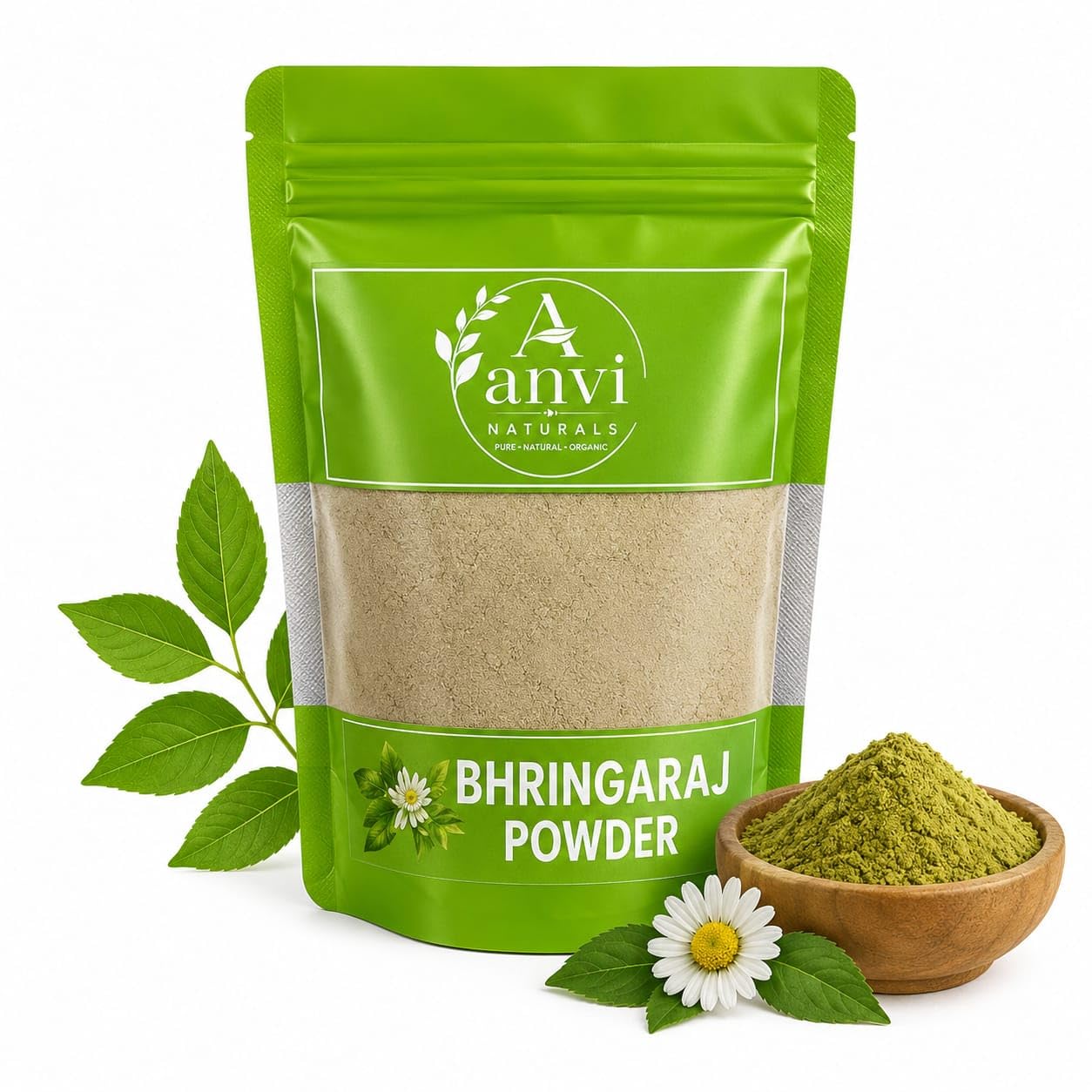Bhringaraj Powder 100g | Natural Herbal Bhringraj Powder | DIY Hair Mask for Healthy Looking Hair & Scalp Care | Chemical Free | Suitable for Men & Women |-image-18