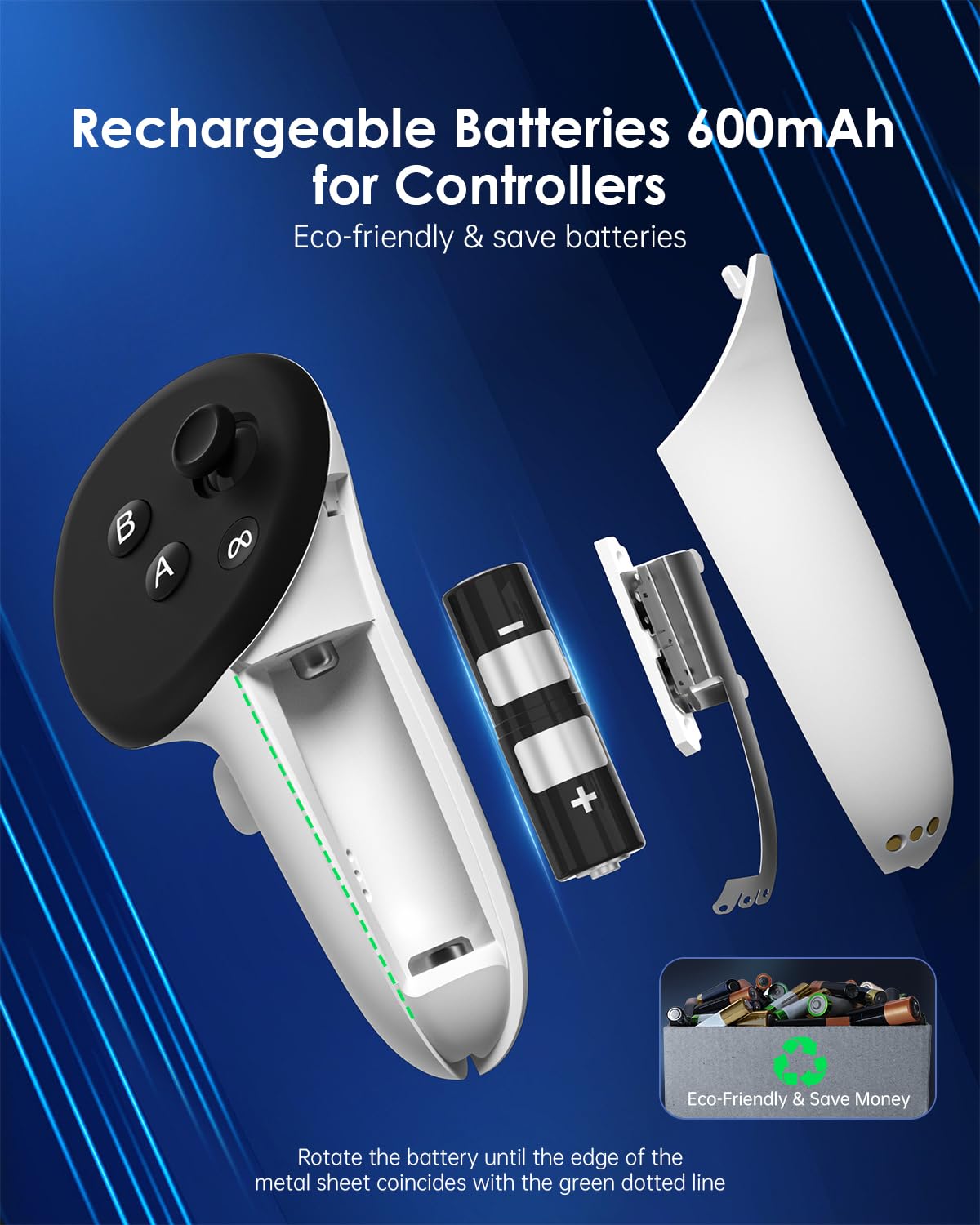 Charging Dock for Meta Quest 3 Charging Station Magnetic Charger for Meta Quest 3 Accessories Charging Stand