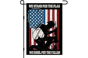 Show Patriotism & Remembrance with this Memorial Day Patriotic Burlap Garden Flag