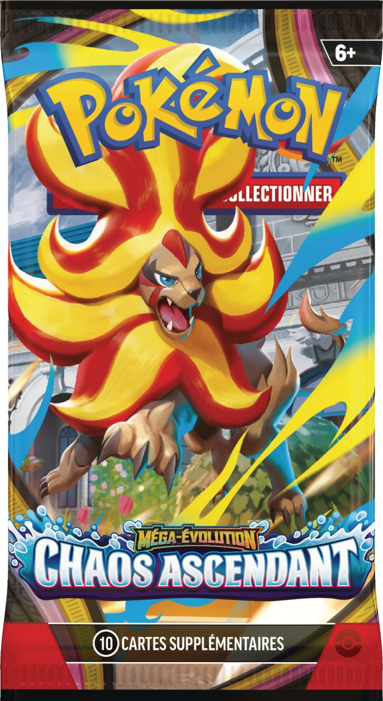 Pokémon : présentoir de boosters Méga-Évolution – Chaos Ascendant (18 boosters)