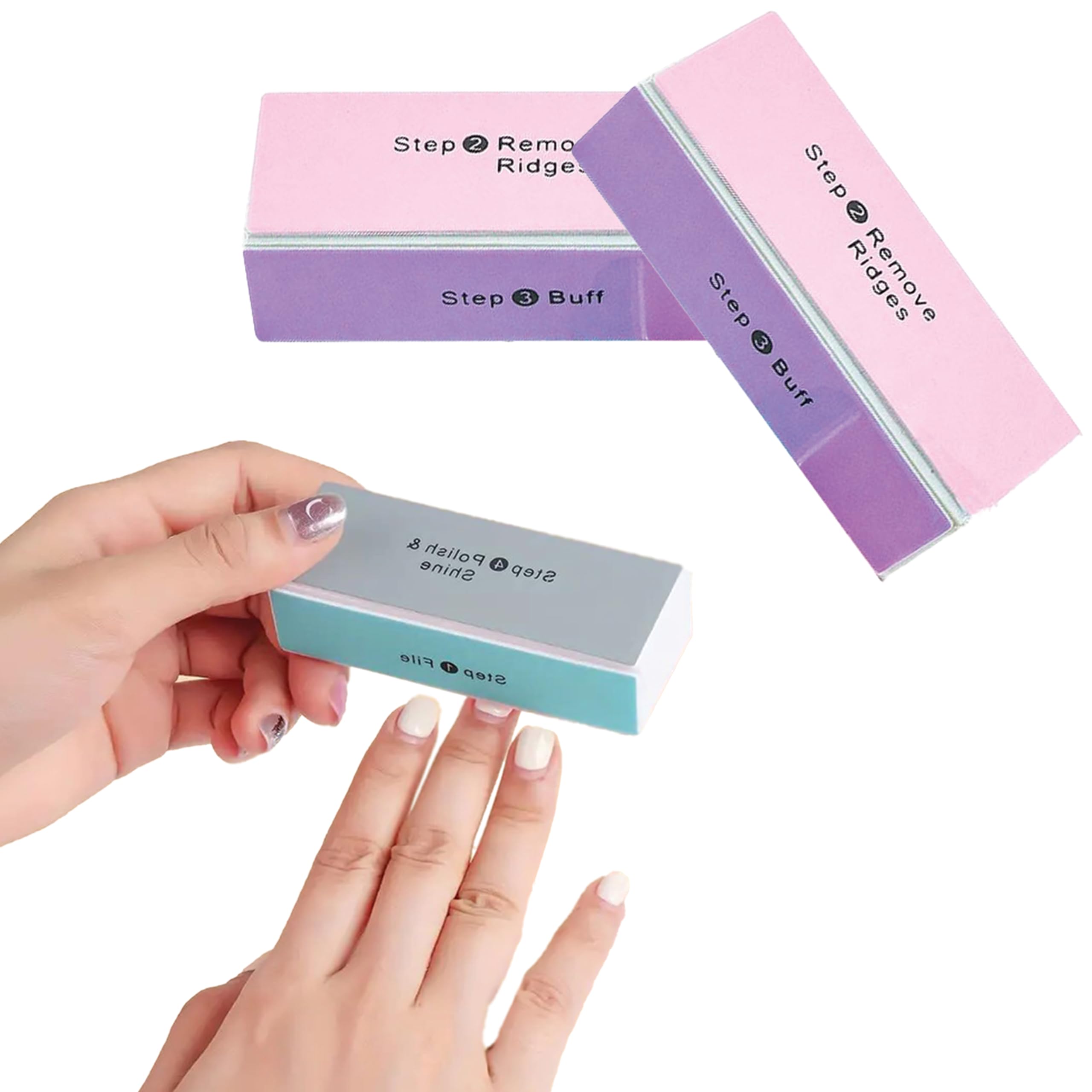 TEMPERIA (1pc) 4 Way Nail Filer and Buffer - Nail File Shaper Shiner Scrubber for Women for Smooth and Polished Nails - Multicolour (HF354)-image-21