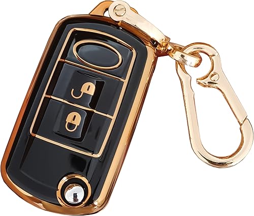 QIXIUBIA Funda para llavero Landrover con control remoto sin llave con llavero apto para Land Rover Range Rover Sport LR3 Discovery (para