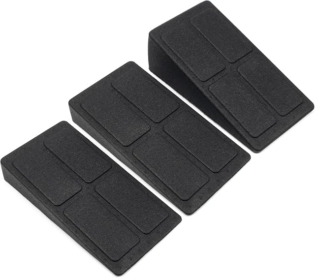 3 PCS Squat Wedge Block, 8.5°, 8.5°, 17° EPP Anti-Slip Slant Board, Sport Exercise Yoga Balance Boards for Calf Leg Knee Extender, Black