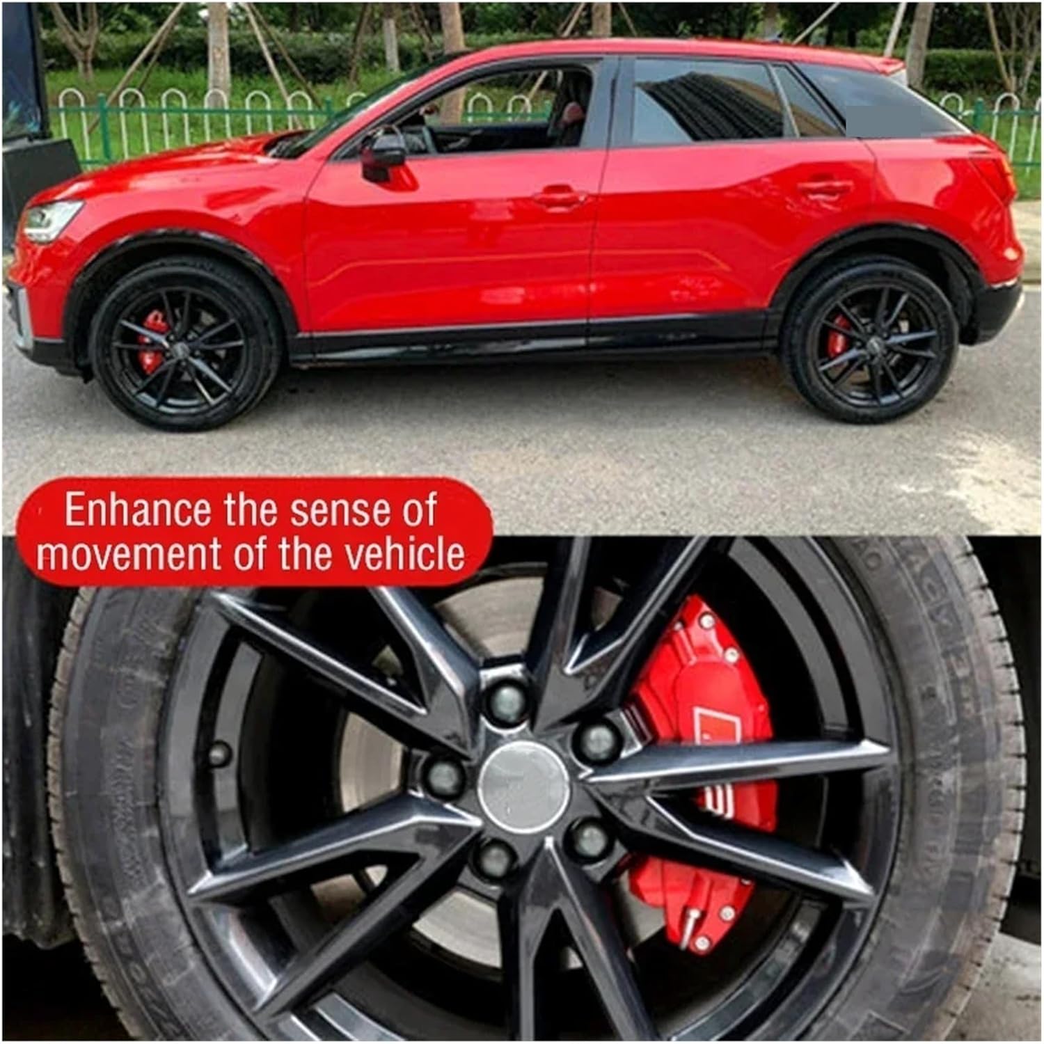 FIT for KIA Brake Caliper Cover Aluminum Alloy Metal Fit for SHUMA Kee GT GT4 Stinger K5 K4 K3 K2 KX5 KX3 KX7 Forte Sprtage KX1 (Orange-4pcs)