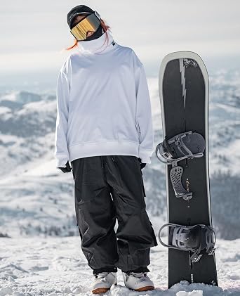 Mens Baggy Cargo Ski Pants Super Baggy Snowboard Snow Pant Women Insulated Loose Pant Sports Waterproof